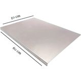 Paslanmaz 50X60 cm Tek Bükümlü Metal Tezgah Koruyucu Kesme Tahtası Çok Amaçlı Mutfak Için - 1 Adet