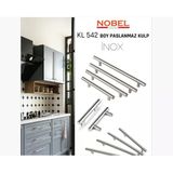 Paslanmaz Boy Kulp Nobel İnox 224 Mm | Modern Dolap & Çekmece Kulpu | 5’Li Paket