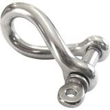 Paslanmaz Burgu Kilit. 6mm. Tekne Zincir Kilidi. Krom Mapa