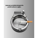 Paslanmaz Çakmaklı Küllük Modern Masa Üstü Aksesuar - Belirtilmemiş - Renkli
