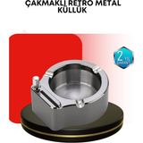 Paslanmaz Çakmaklı Küllük Modern Masa Üstü Aksesuar - Çok Renkli