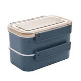 Paslanmaz Çelik 1600Ml Lunch Box -Mavi (5 Adet)