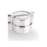 Paslanmaz Çelik 2li Sefer Tası 1 Lt Tek Kişilik Yemek Taşıma Kabı 500ml X2 Isıtılabilir 100 Metal