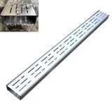 Paslanmaz çelik 304 takviyeli drenaj kapakları, dar kanal yağmur oluğu filtreleri, dış mekan, bahçe, çiftlik, mutfak ve banyo (15 cm x 6 cm)