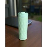 Paslanmaz Çelik 500ML Outdoor Termosu 6 Saat Sıcak 12 Saat Soğuk Bardak Termos Desenli Mug - 500 ml - Açık Yeşil