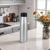 Paslanmaz Çelik 600 Ml Termos Mug Taşıma İpli SIcak ve Soğuk Muhafazalı Mug Kamp Piknik Spor - Metal