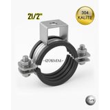 Paslanmaz Çelik Ağır Yük Kafalı Boru Kelepçesi 21/2'' 304 Kalite