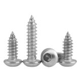 Paslanmaz Çelik Altıgen Düğme Başlı Kendiliğinden Vuran Vidalar(M5x40mm) | M3-M6, 6-40mm: Metal ve Ahşap Sabitleme Uygulamaları
