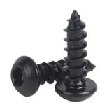 Paslanmaz Çelik Altıgen Tava Başlı Kendinden Vuran Vidalar(Steel with black-20pcs,M5x16)