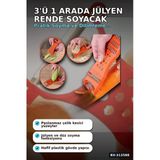 Paslanmaz Çelik Bıçaklı 3'Ü 1 Arada Jülyen Rende Soyacak Doğrayıcı Mutfak Aleti Bx-313588