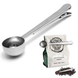 Paslanmaz Çelik Çay Kahve Bitki Çayı Mutfak Ölçü Kaşığı Ve Paket Klipsi Silver