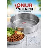 Paslanmaz Çelik Çiğ Köfte Tepsisi Leğen 9 Cm Derinlik No : 7 Çapı: 57 Cm