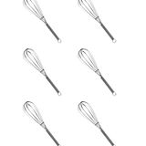 Paslanmaz Çelik Çırpıcı Çay Kaşığı Seti, Mini Karıştırıcı Tel Tasarım, Dayanıklı ve Şık, 6'lı Set