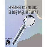 Paslanmaz Çelik Çok Fonksiyonlu El Duş Başlığı – 3 Modlu Püskürtme Seçeneği Mir95875419