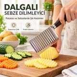 Paslanmaz Çelik Dalgalı Sebze ve Patates Dilimleyici