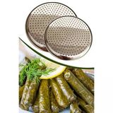 Paslanmaz Çelik Delikli Tepsi 22 Cm Oval Sarma Dolma Pizza Pide Fırın Pişirme Tepsisi
