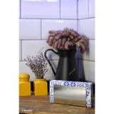 Paslanmaz Çelik Dikdörtgen Peçetelik - Çok Amaçlı/Masaüstü Dekoratif Peçetelik - 13 x 7 cm