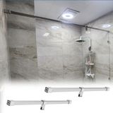 Paslanmaz Çelik Duş Camı Destek Çubuğu Seti 2-80cm (31.4in) Gümüş Otel Duş Kabinleri ve Duvardan Duvara Cam Kapı Tutacağı için Sabitleme Kolu