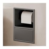 Paslanmaz Çelik Duş Niş - Şampuan, Tuvalet Malzemeleri ve Tuvalet Kağıdı için Su Geçirmez Düzenleyici - Gri - Banyo, Mutfak ve Yatak Odasındaki Islak Oda Rafları - 23 x 17 cm