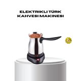 Paslanmaz Çelik Elektrikli Cezve 800W 6 Fincan Kapasiteli P197479s7419