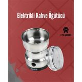 Paslanmaz Çelik Elektrikli Kahve Değirmeni | Sessiz, Hızlı, Çok Amaçlı Öğütücü (200W)