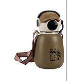 Paslanmaz Çelik Gamer Termos ve Suluk, 500 Ml, Pipetli, Çocuklar Için, 10X18 cm - Seçenek 1 - Ahşap - Ceviz