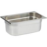 Paslanmaz Çelik Gastronom/gastronorm Küvet Gn 1/4-100 (26,5 x 16,2 x 10 Cm)