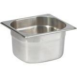 Paslanmaz Çelik Gastronom/gastronorm Küvet Gn 1/6-100 (17,6 x 16,2 x 10 Cm) - Çok Renkli
