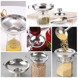 Paslanmaz Çelik Geniş Ağızlı Dolum Hunisi - (Üst Çap: 10.5cm,Alt Çıkış Çapı: 3.7cm, Yükseklik: 4.5cm
