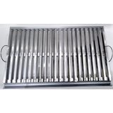 Paslanmaz Çelik Geniş Panelli 45X30 Oluklu Köfte Izgarası Üst Paneli 50CM Mangal Için Üst Platform