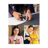 Paslanmaz Çelik, GL120, Keskin Bıçak, Ofis, Okul Kullanımı, Çok Amaçlı, Dayanıklı Vidalı Yapı, Ergonomik, Hassas Kağıt, Karton, Kumaş Kesimi, Profesyonel Terzi Makası, 9" - Standart