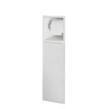 Paslanmaz Çelik Gömme Duş Niş Raf Düzenleyici Mendil Kutulu - 60x16.5x12.5cm, Banyo, Mutfak, Oturma Odası ve Yatak Odası Depolama Çözümleri için Zarif Beyaz Tasarım