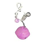 Paslanmaz Çelik Good Luck Çan Anahtarlık, Pembe, El Yapımı, 12 cm, Bakır ve Paslanmaz Çelik