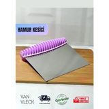 Paslanmaz Çelik Hamur Kesme Spatulası – Lüks Kazıyıcı, Pasta Kek Şekillendirici Kesici Aparat - Çok Renkli