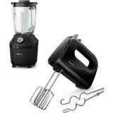 Paslanmaz Çelik HR2291/41 Blender Seti ve HR3705/10 El Mikser Seti Beyaz
