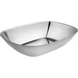Paslanmaz Çelik Kayık Tabak Kase, 18/10-304 ÇELIK,14X10 Cm, Gümüş, Çerezlik, Meze ve Salata Sunumu, 1 Adet - 0,5 x 7 cm