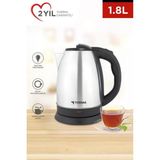 Paslanmaz Çelik Kettle 1500W 1.8l Beyaz, Hızlı Su Isıtıcı - 1BW-Beyaz