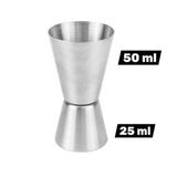 Paslanmaz Çelik Kokteyl Bar Ölçeği 25/50 ml – Profesyonel Jigger