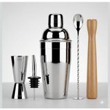 Paslanmaz Çelik Kokteyl Shaker Seti, 5 Parça Bar Seti 350 cl