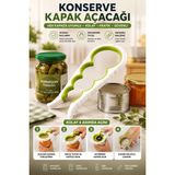 Paslanmaz Çelik Konserve Kapak Açacağı – Ergonomik Manuel Konserve ve Kavanoz Açacağı – Dayanıklı Mutfak Aparatı - Çok Renkli