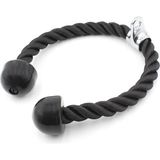 Paslanmaz Çelik Kopçalı Profesyonel Triceps Çekiş Halatı Rope Aparat (Uzunluk 71 cm ) - Siyah