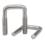 Paslanmaz Çelik M8 Yuvarlak Kare U-Cıvata Boru Kelepçesi(M8x40x120) | Silver M8 Çoklu Ebatlar, 2 Adet, Kullanım: Borudan Boruya, Sera, Çerçeveler, Römorklar, Tekneler