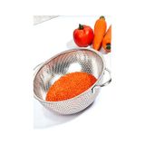 Paslanmaz Çelik Makarna Süzgeci 26 cm Metal Kulplu Makarna Süzgeç