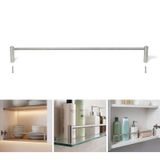 Paslanmaz Çelik Metal Raf Ray Çit Seti - 4 Parça 45,72 cm Raf Rafları, Mutfak Dolapları, Banyo Rafları için Korkuluk - Dekoratif Çubuk Eşyaların Düşmesini Önler