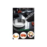 Paslanmaz Çelik Metal Saplı Ultra Lüks Sos Tavası 12 Cm Sığ Kenarlı Çok Amaçlı Mini Tava