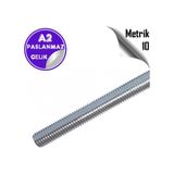 Paslanmaz Çelik Metrik 10 Gijon ( Inox A2 Saplama Tij ) 1 Mt. Boy