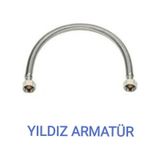 Paslanmaz Çelik Örgülü Hortum,klozet,taharet Musluğu Fleksi Bağlantı Hortumu Flex 3/8-3/8 70 Cm Çok Renkli