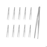 Paslanmaz Çelik Penset 16 cm/Çeneli Cımbız / 10-Adetlik Toptan Set