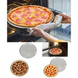 Paslanmaz Çelik Pizza Tepsisi,Delikli Lahmacun Ve Pizza Tavası,Fırın Tepisisi 36 cm Büyük Boy