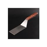 Paslanmaz Çelik Profesyonel Barbekü Izgara Spatulası 35 Cm - Ahşap Saplı